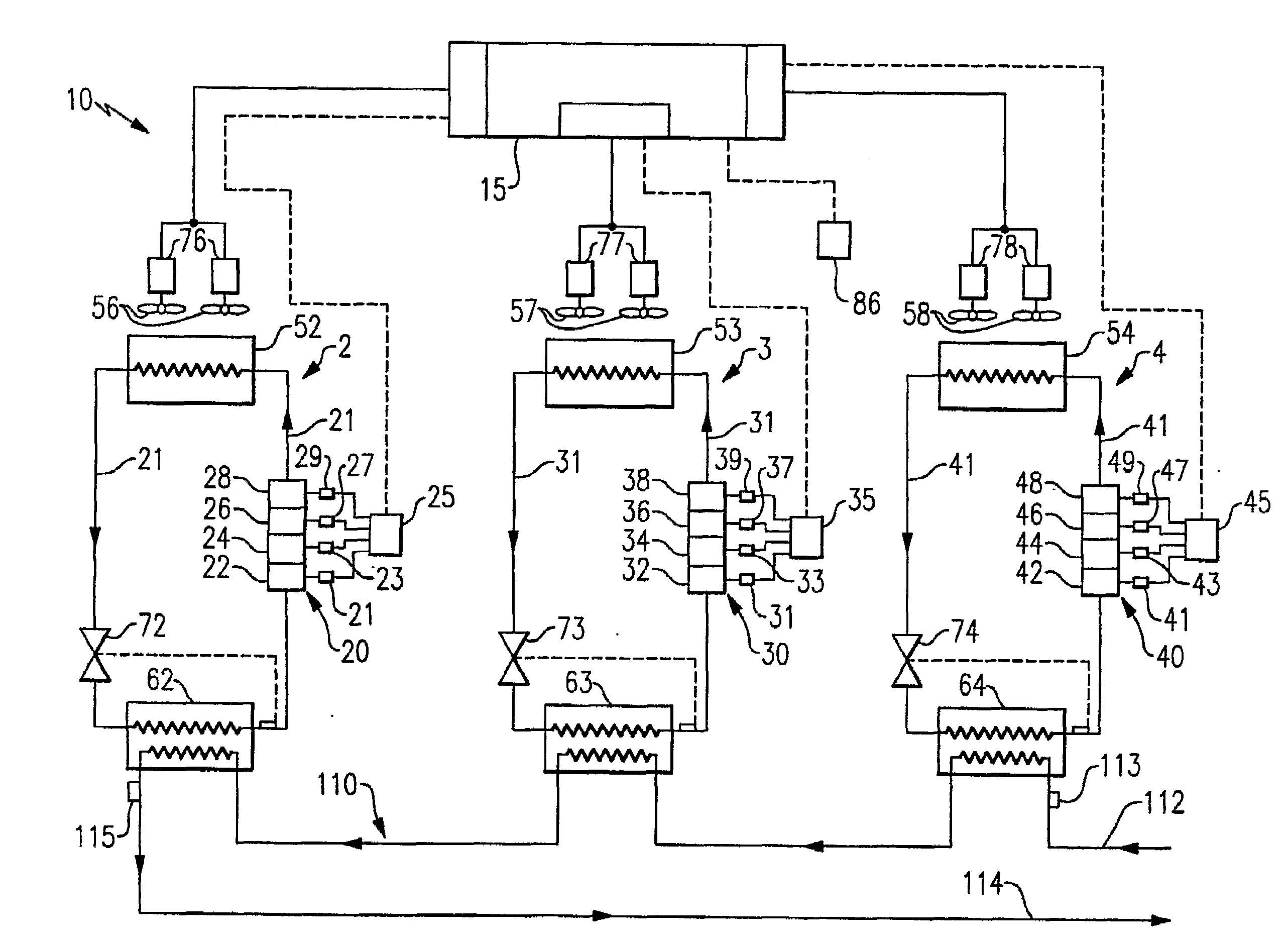 Optimization of air cooled chiller system operation