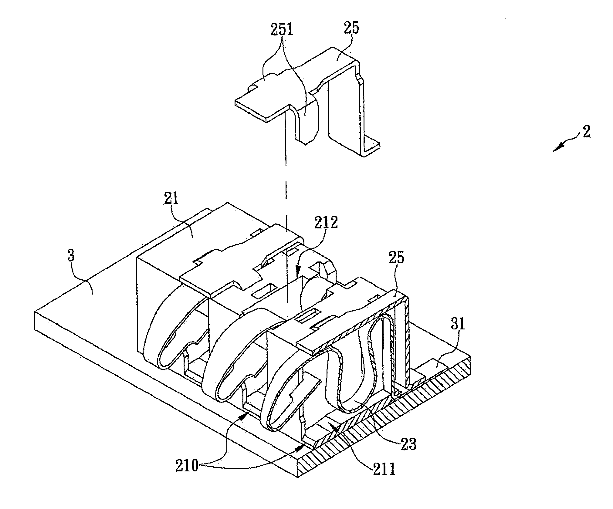 High-power connector having heat dissipation structure