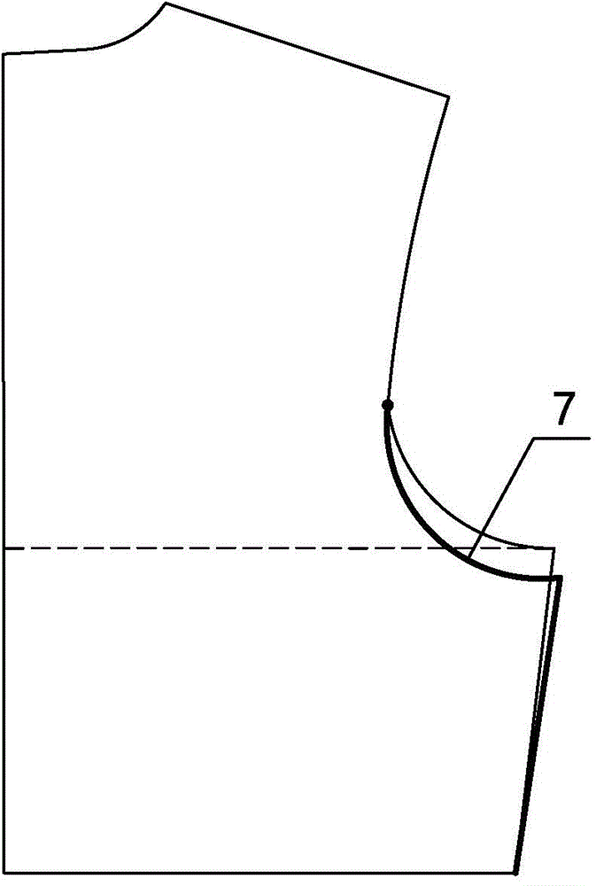 Clothing shoulder-bust dart variant ratio original number clipping method