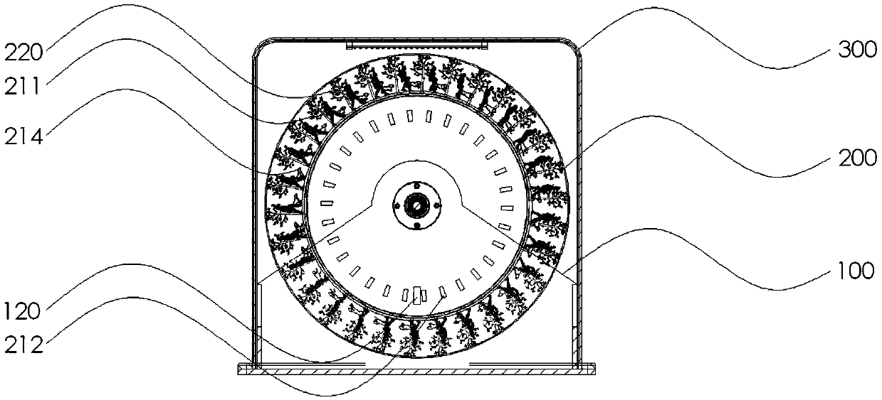 A dynamic three-dimensional demonstration device showing afterglow effect