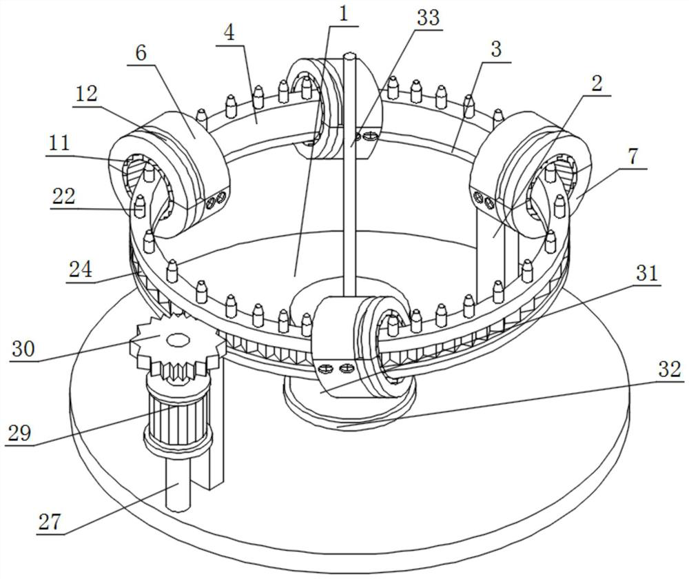 Rotary spinning head for electrostatic spinning device