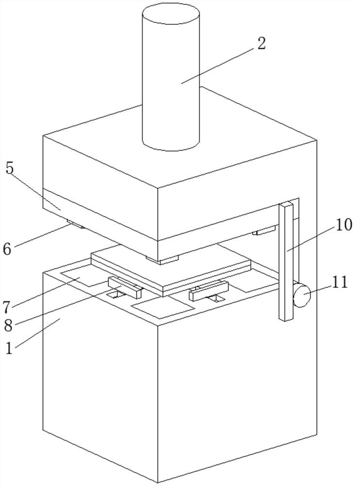 Automatic pressing device for insulation board production