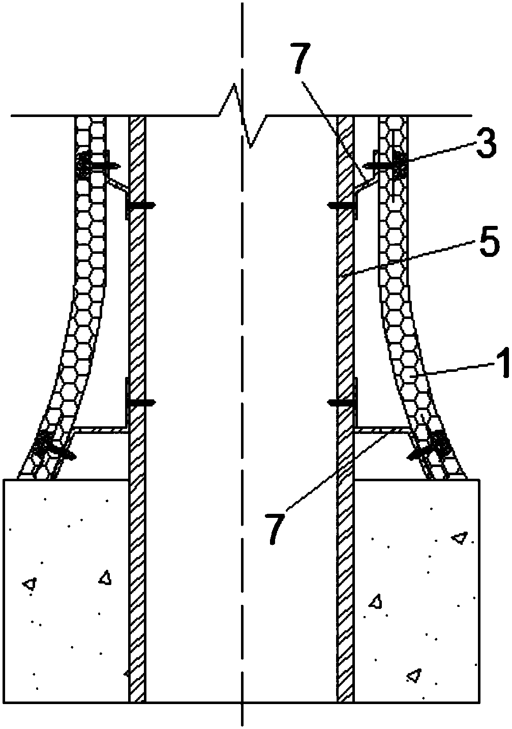 Filler, filler construction process and filler curing structure