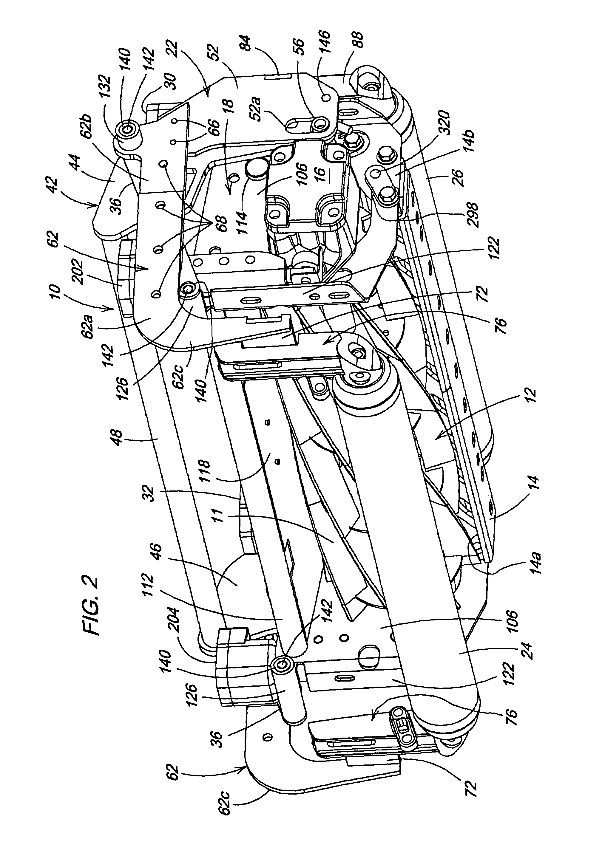 Height-of-cut adjustment system for reel mower