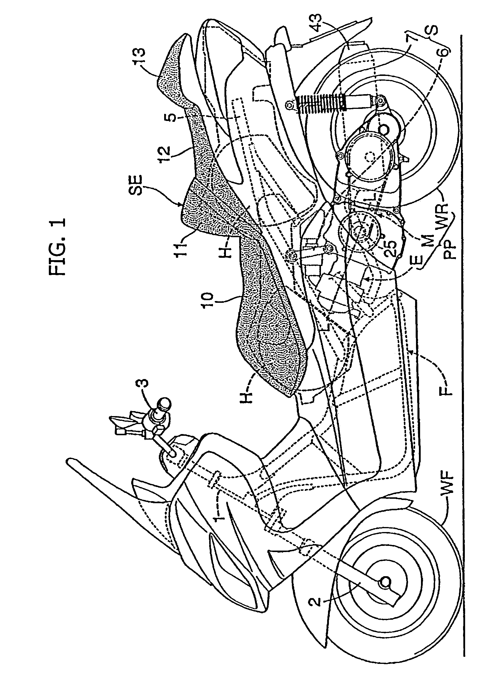 Engine configuration for a motorcycle
