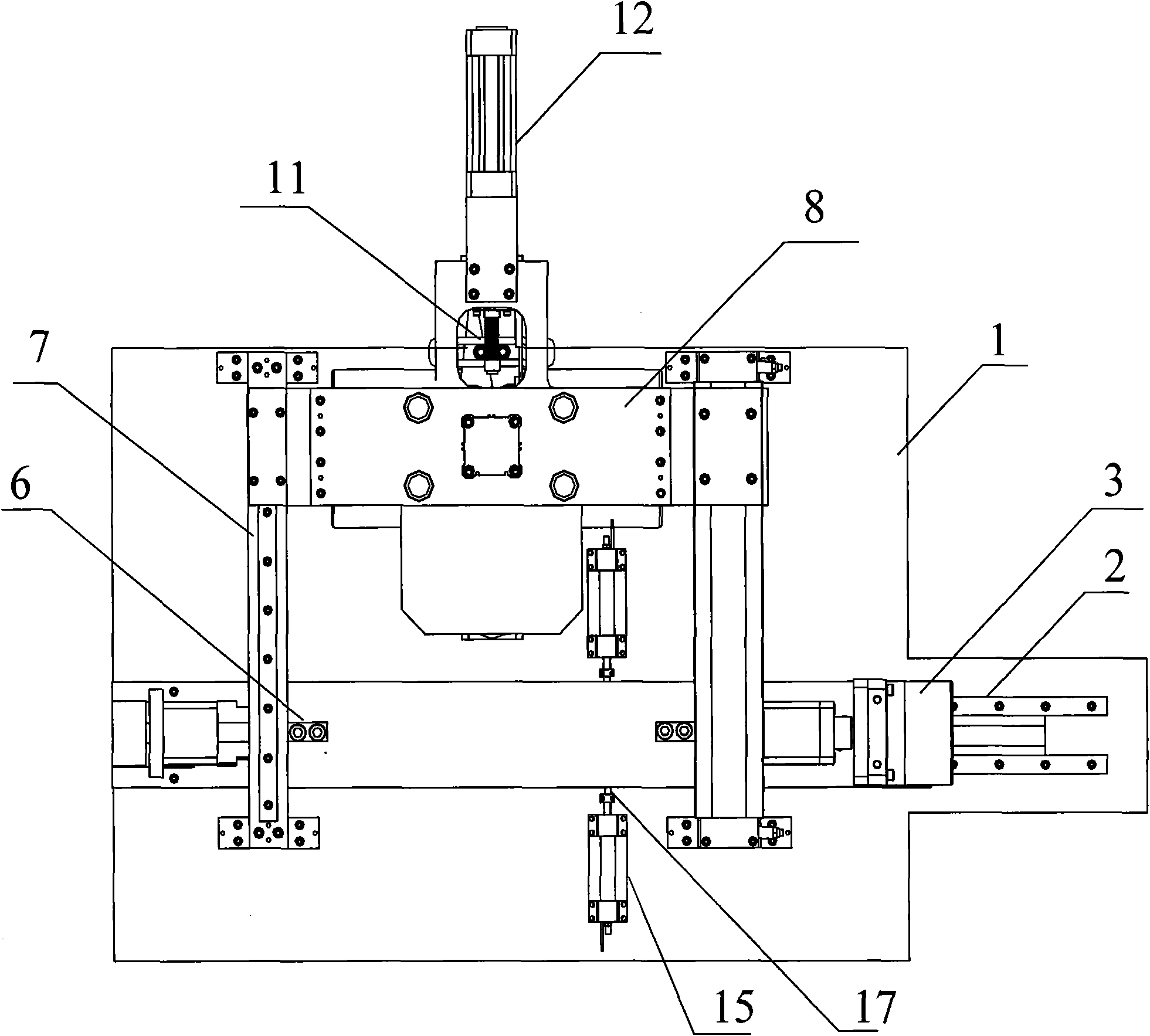 Sample automatic centering size measurement device