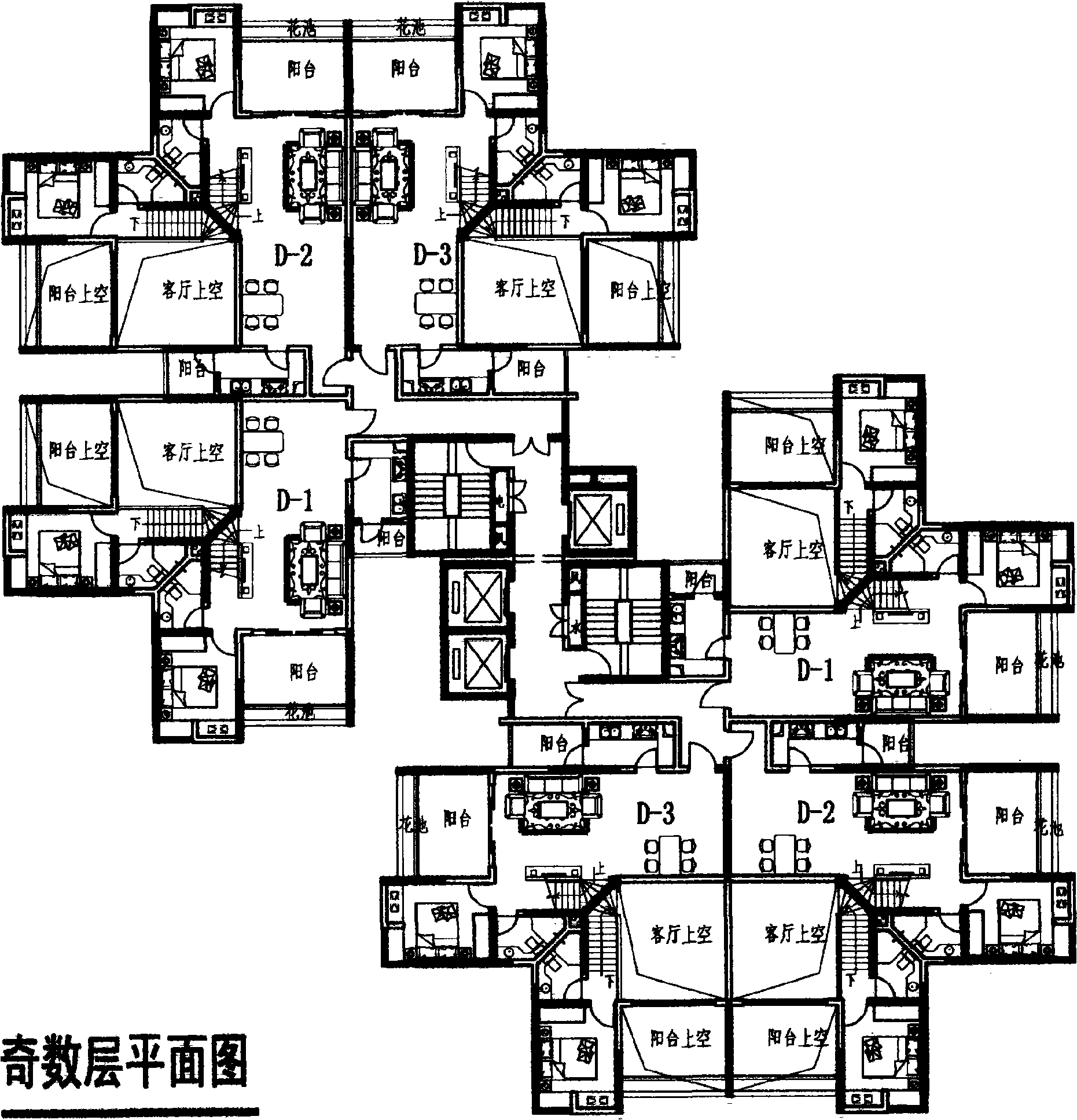 Dislocation superposition garden and club type high-layer and spring-layer house type