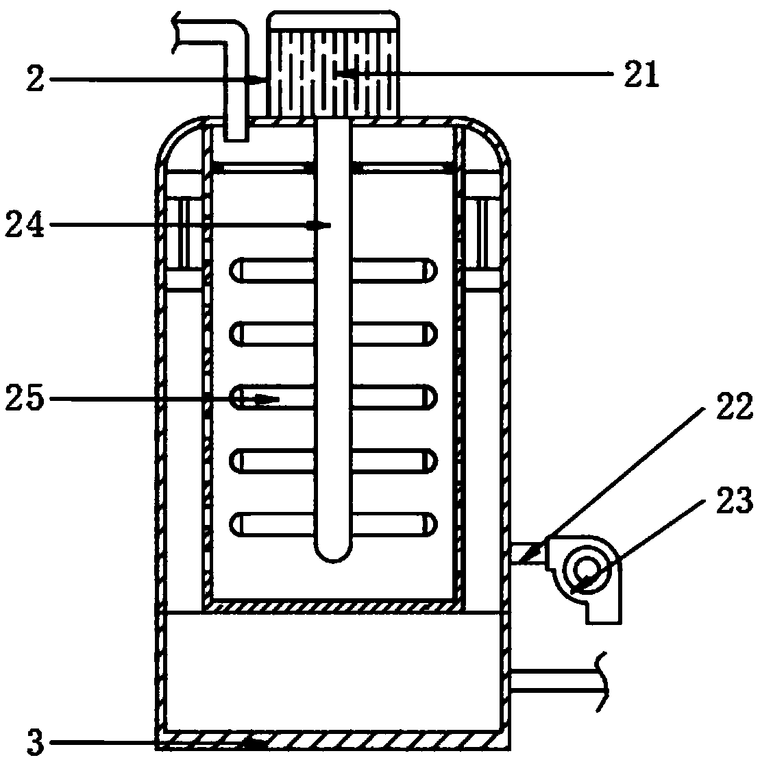 Cement stirring and filtering device for landscape engineering project construction
