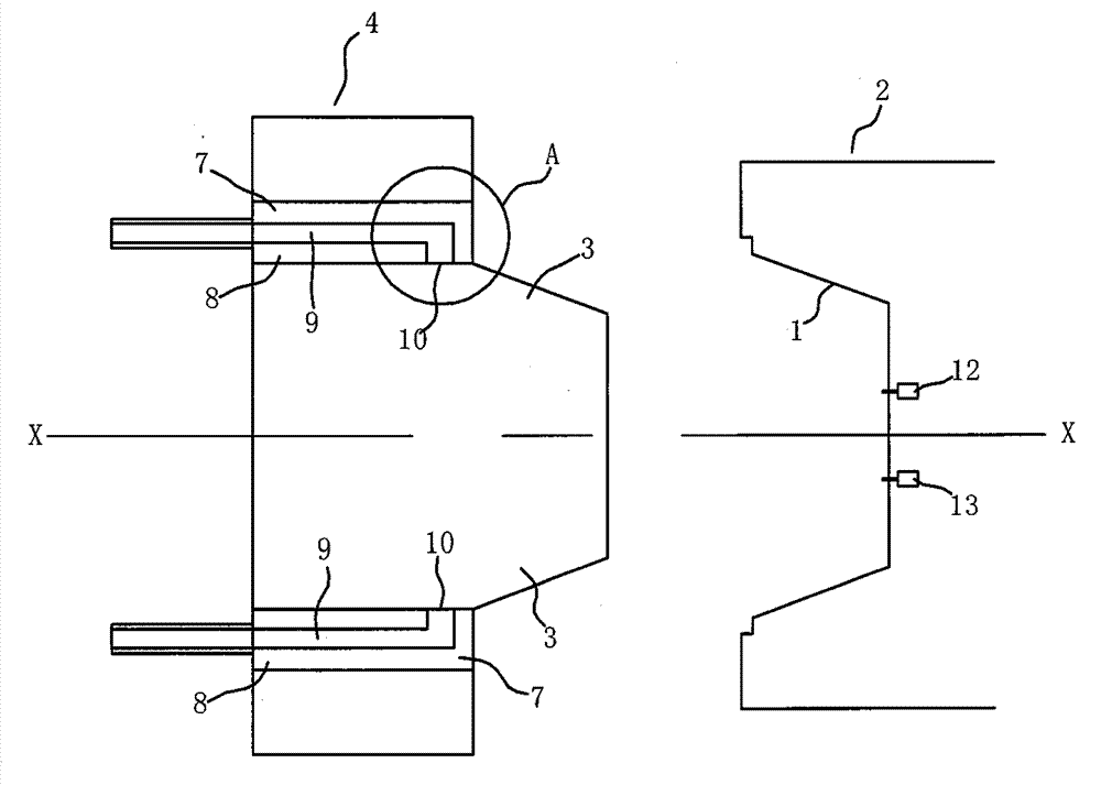 Injection molding mold of container plastic part and injection molding method thereof