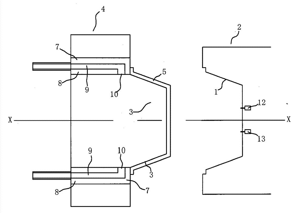 Injection molding mold of container plastic part and injection molding method thereof