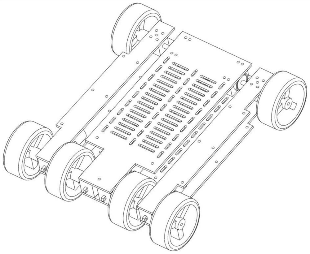 Foldable and reconfigurable variable-wheel-track all-terrain trolley and control method of foldable and reconfigurable variable-wheel-track all-terrain trolley