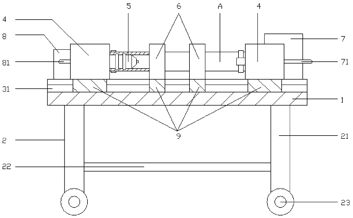 Air tightness detection device for inflatable shaft rubber tube