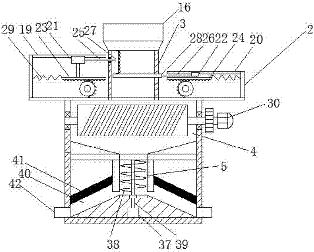 Recovery and crushing device for building materials