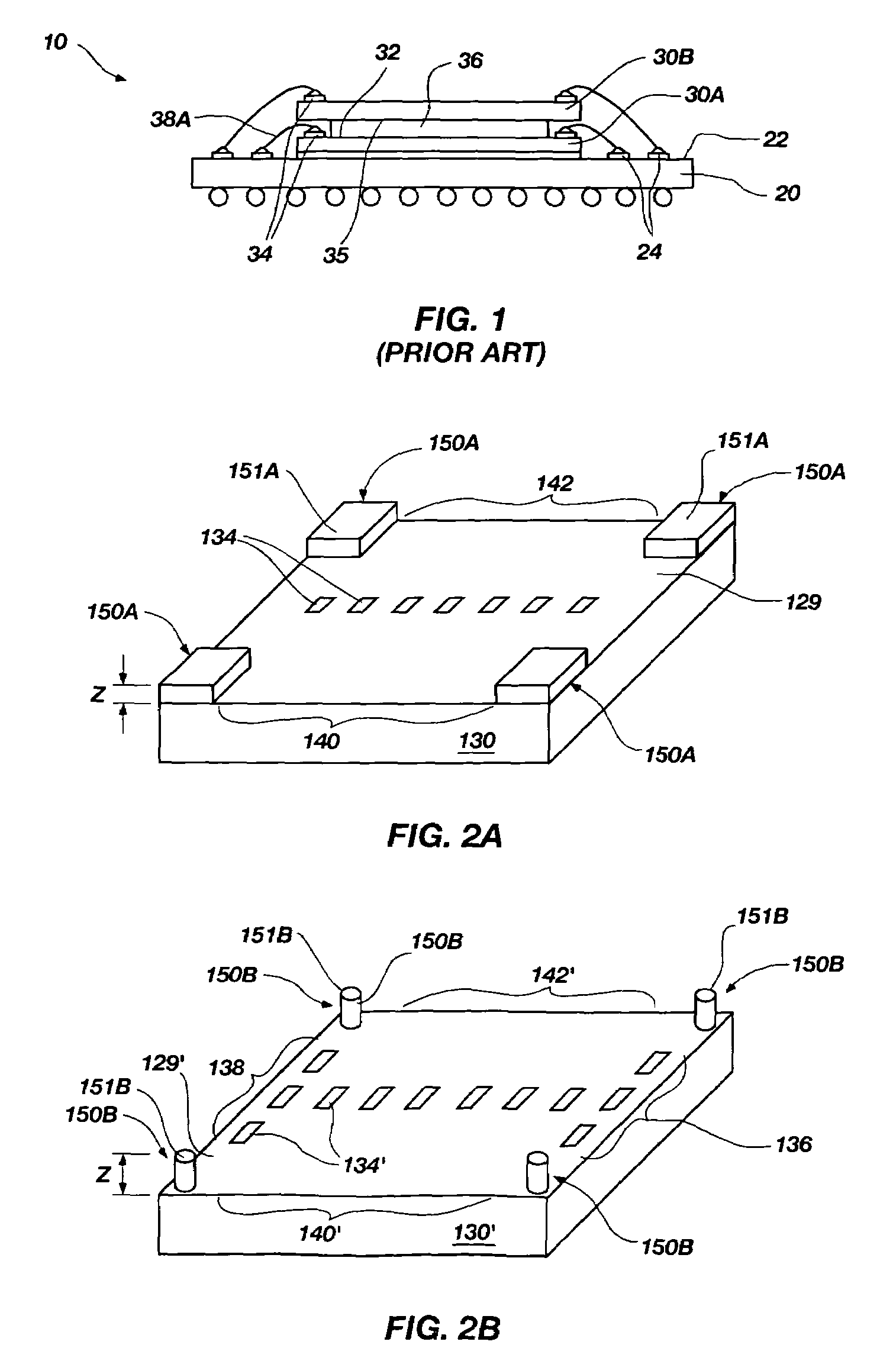 Assemblies and multi-chip modules including stacked semiconductor dice having centrally located, wire bonded bond pads