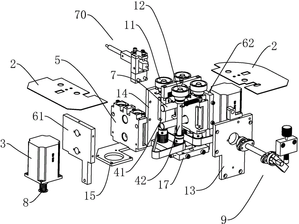 Four-wheel drive wire feeding mechanism