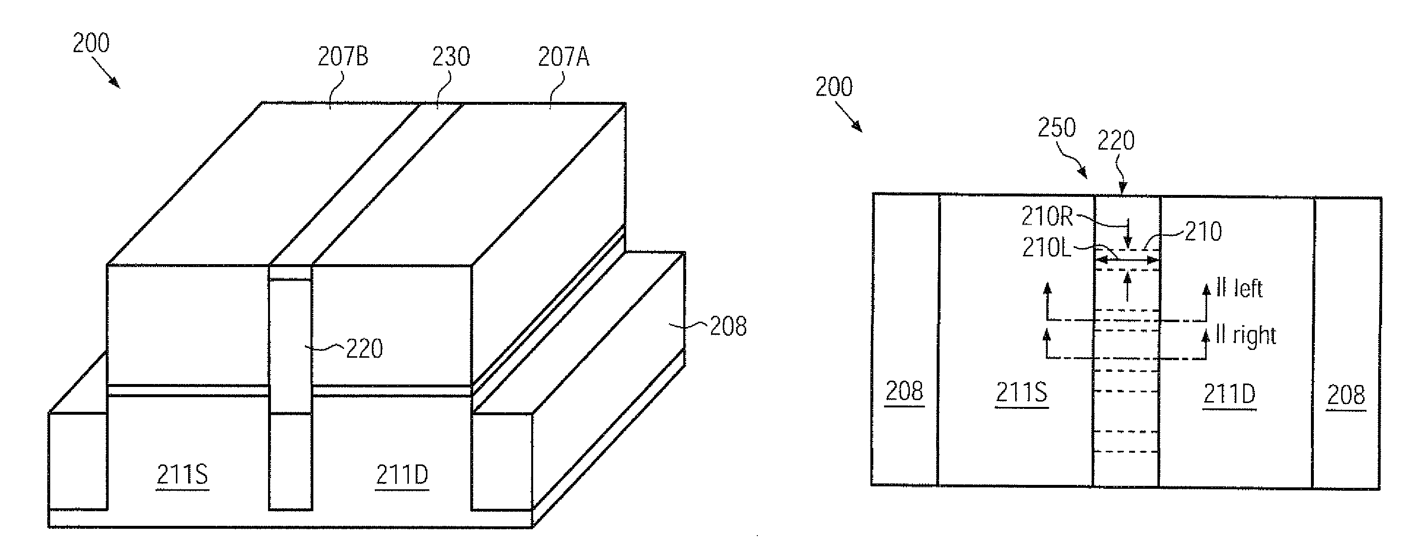 Method for forming double gate and tri-gate transistors on a bulk substrate