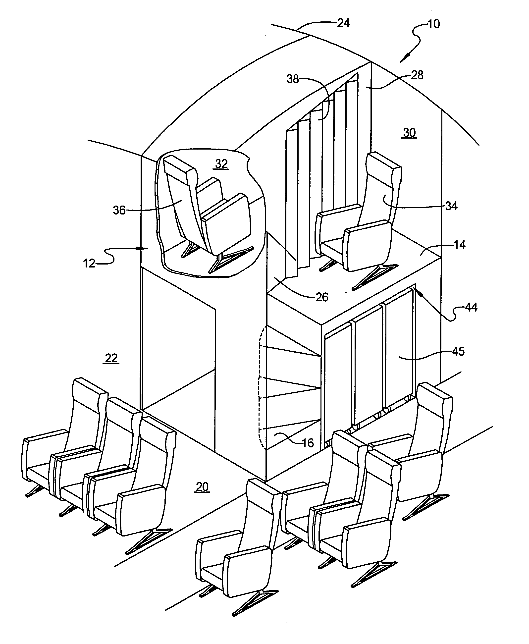 Crew rest module and method of forming same