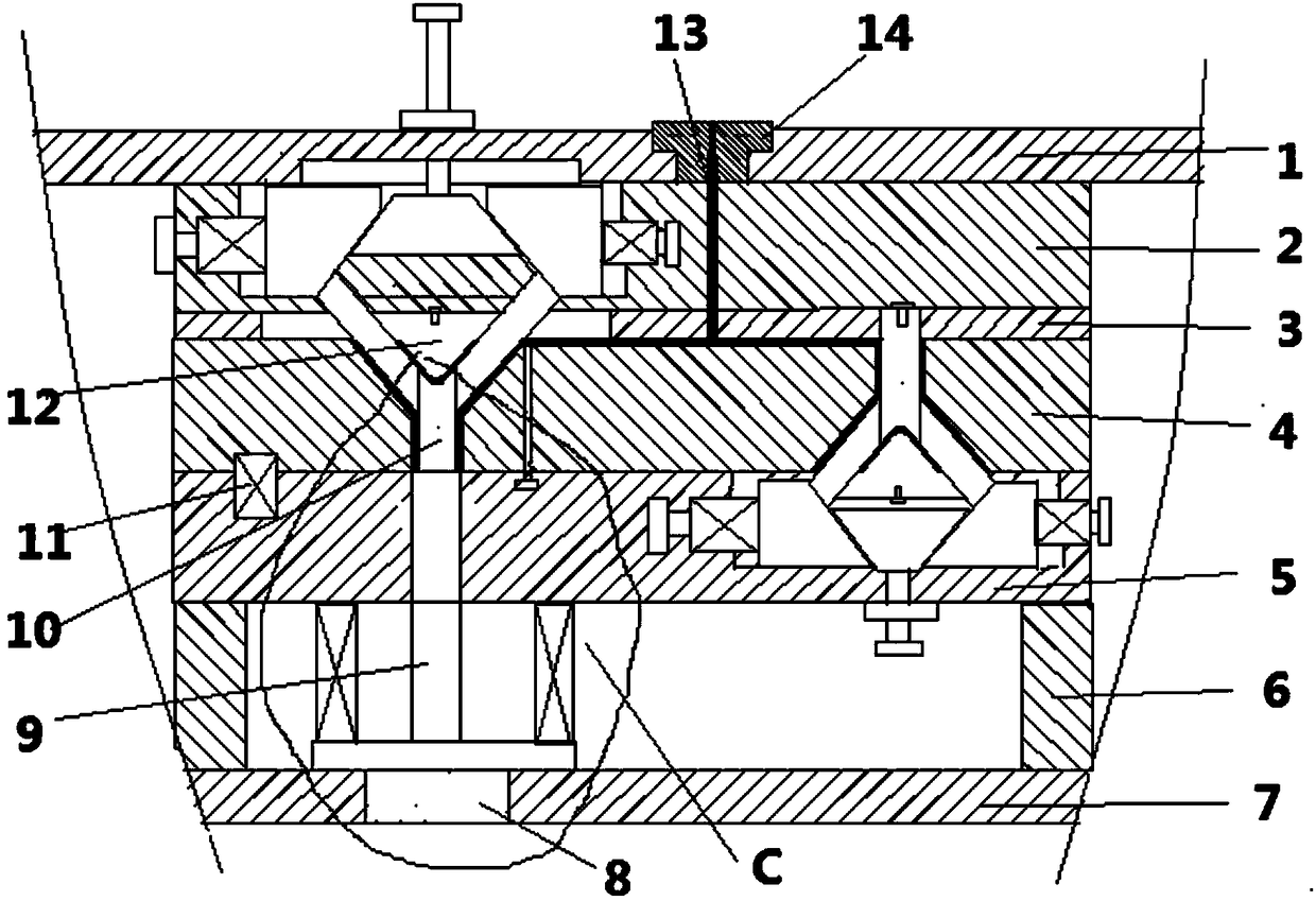 A Y-shaped tee injection mold with simple ejection structure