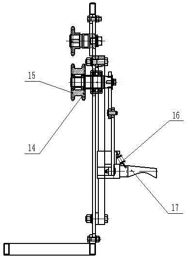 Corn cob picking device with quick-return characteristic and manual work simulation function