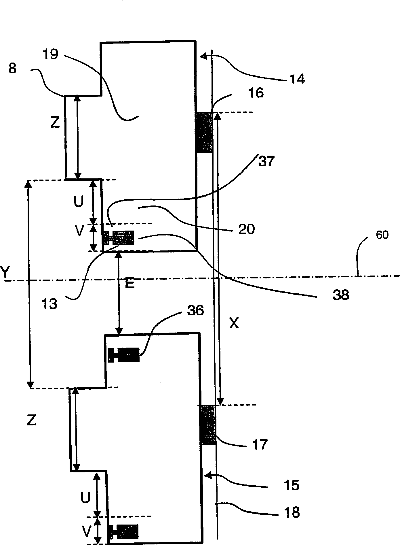 Modular electric protection device comprising an additional electric function such as the differential protection function