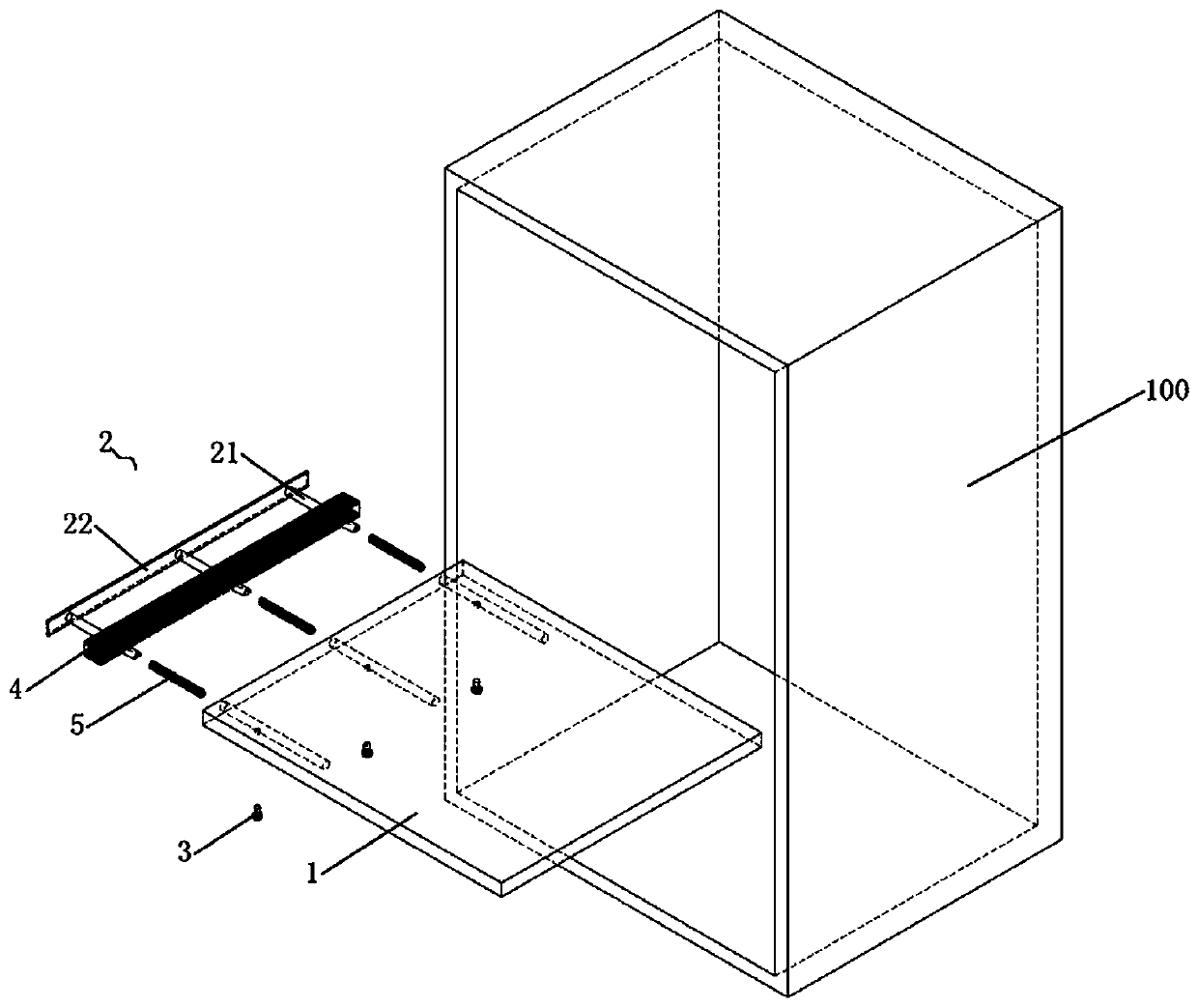 Installation structure for cabinet laminates and cabinet