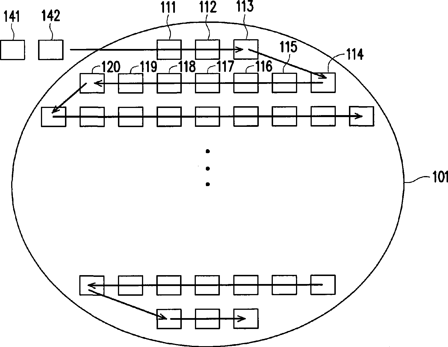 Wafer, test system thereof, test method thereof, and test fixture thereof
