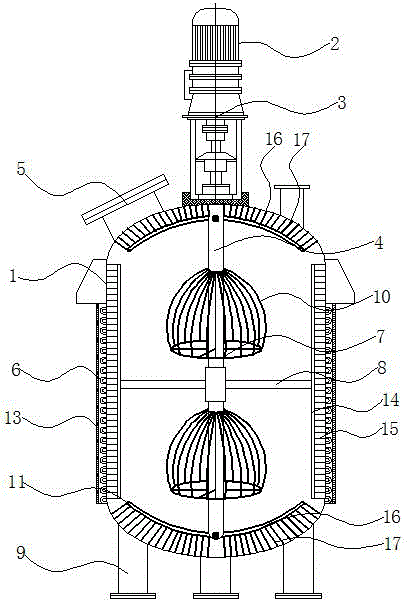Scraping apparatus containing reactor for resin production