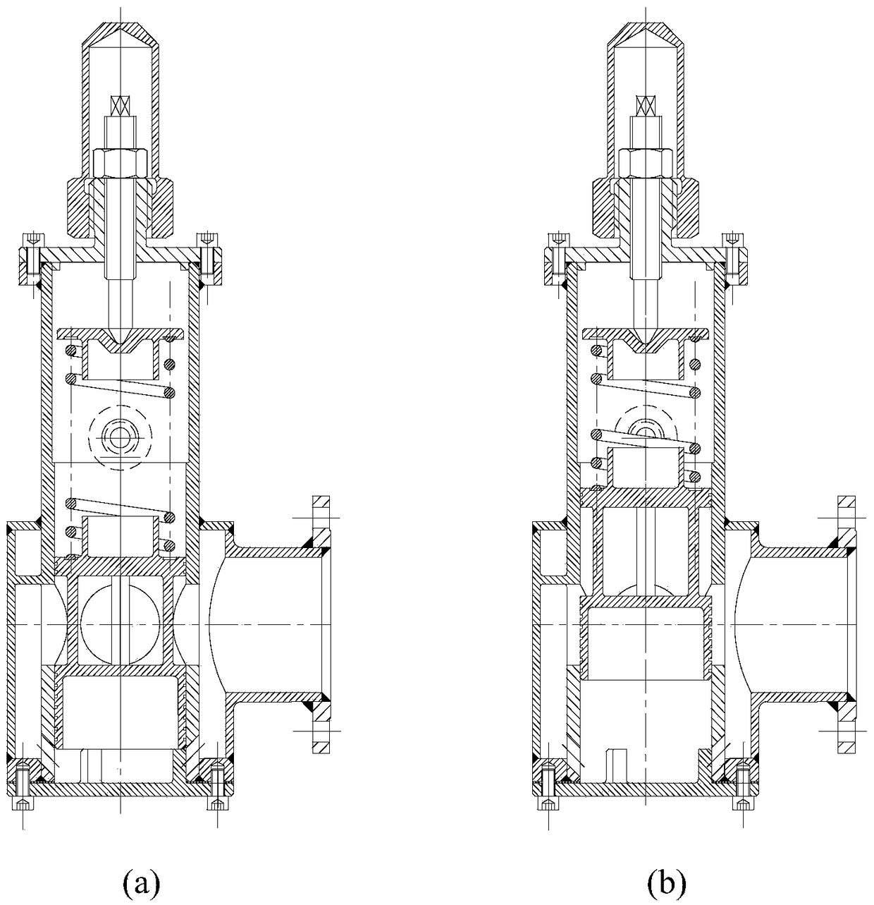 Self-operated multi-stage throttling lubricating oil pressure regulating valve