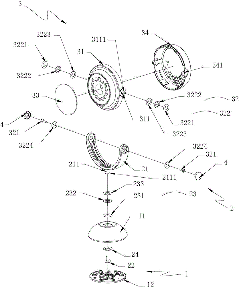 Rotary adjusting bracket structure and camera shooting instrument