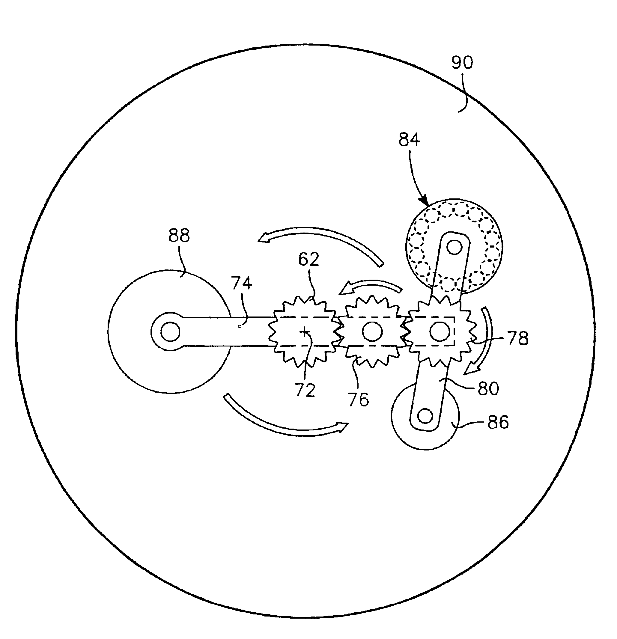 Small epicyclic magnetron with controlled radial sputtering profile