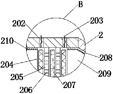 Settling device of inhalable particulate matters in automobile tail gas