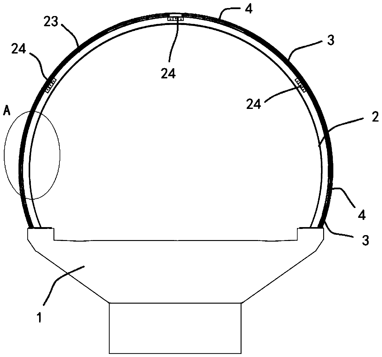 Circular totally-enclosed sound barrier for high-speed rail