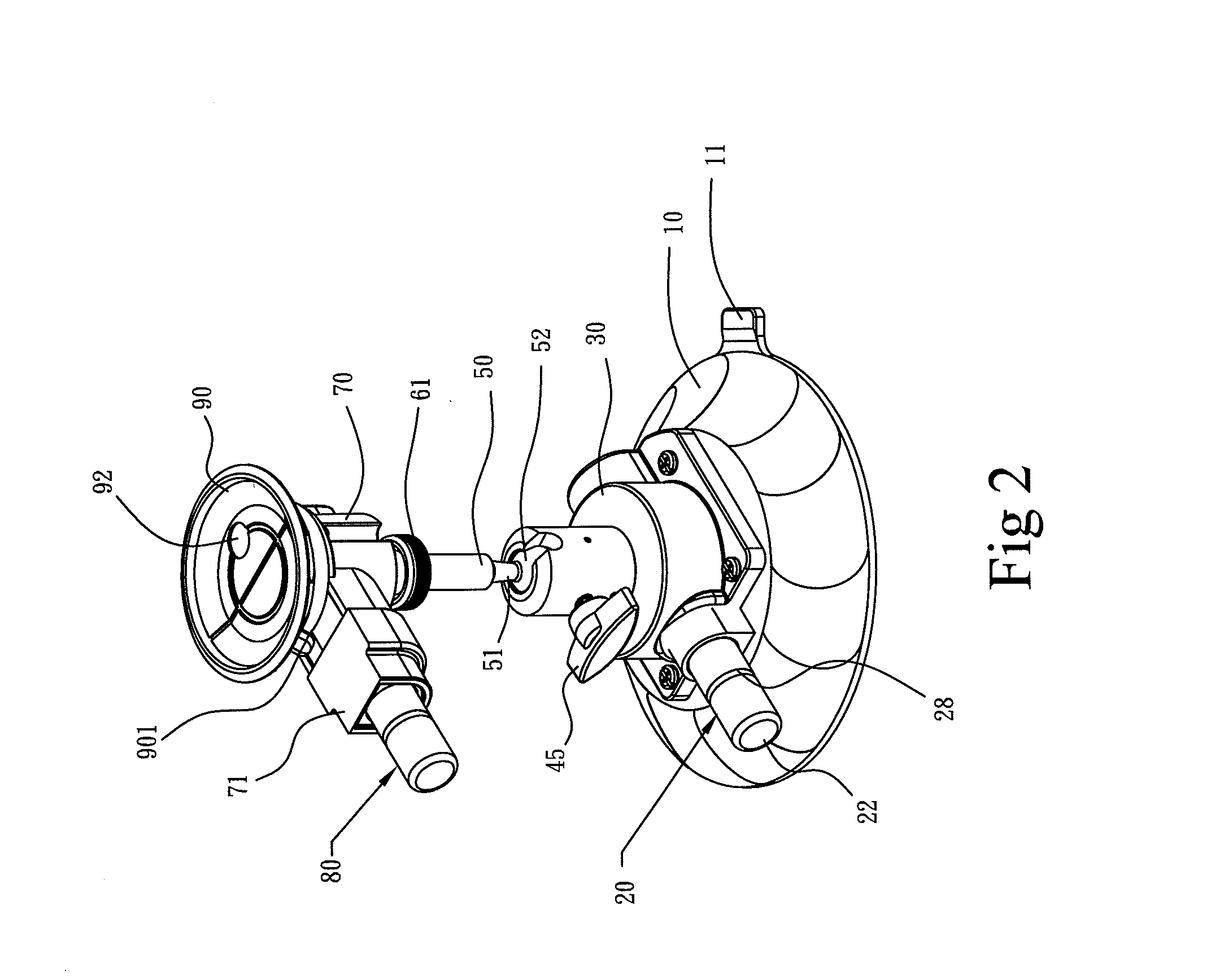 Omni-direction rotatable dual-cup suction device