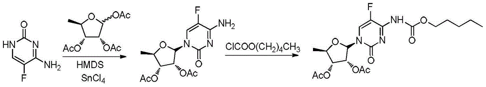Synthetic method for capecitabine key intermediate
