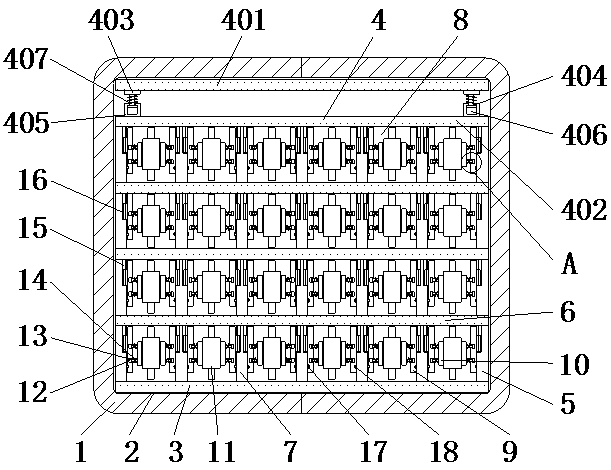 Novel vacuum switch tube storage device capable of preventing extrusion