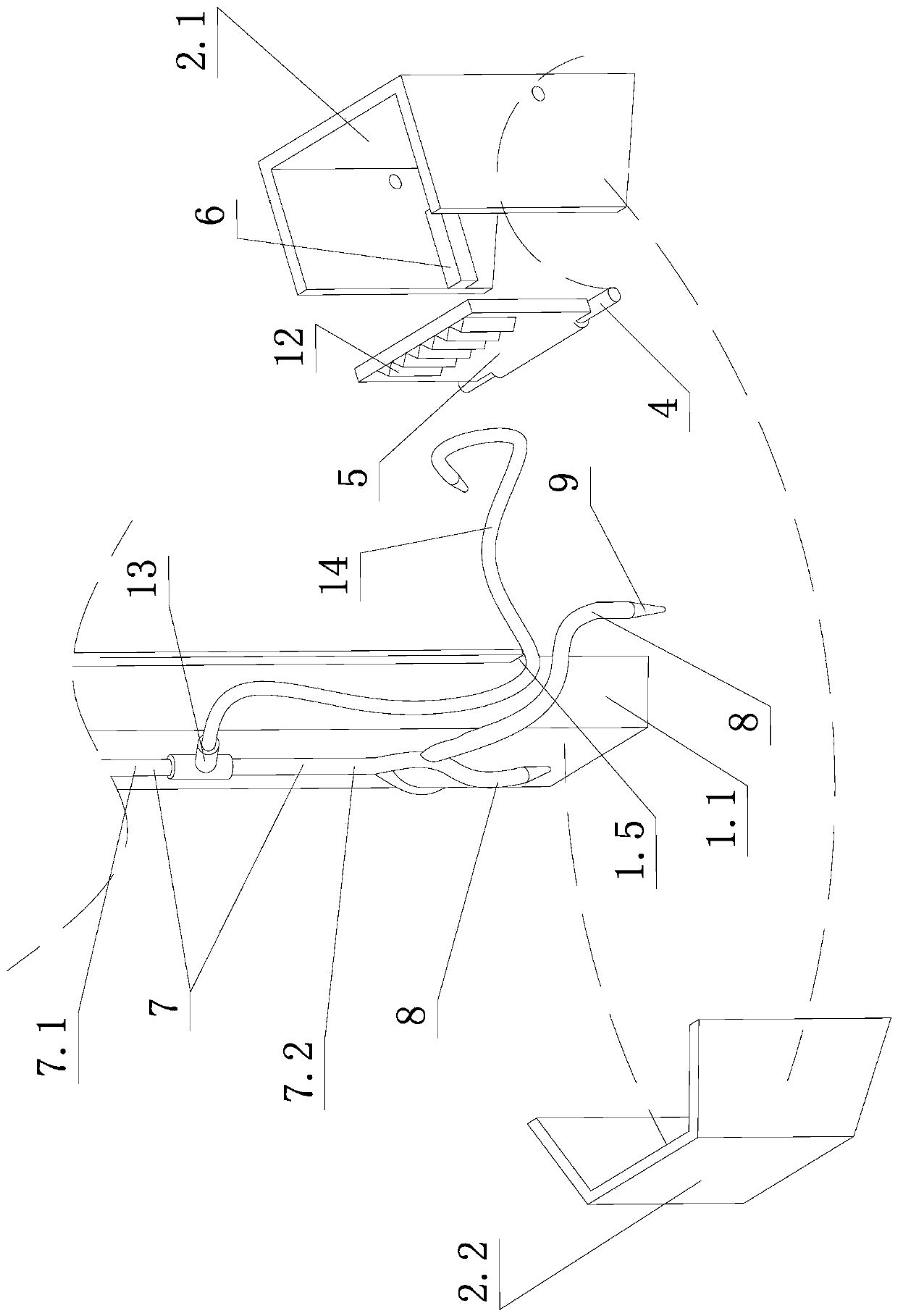 Bottom wrapping type vibration hammer profile steel pile pulling machine and pile pulling method thereof