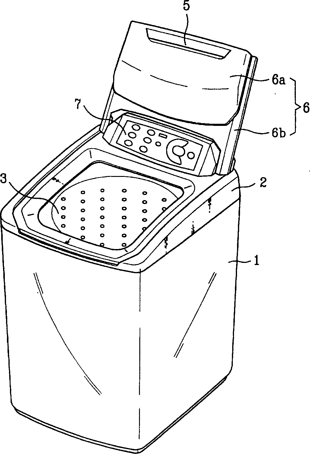 Cover structure for washing machine