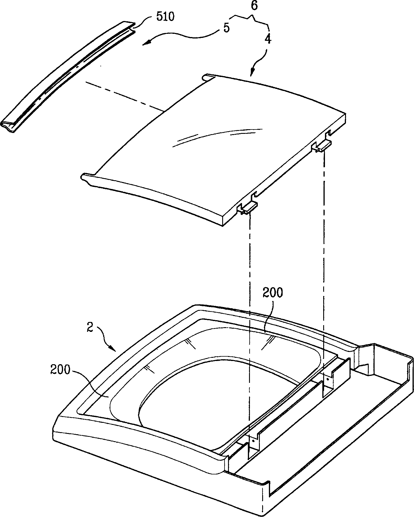 Cover structure for washing machine