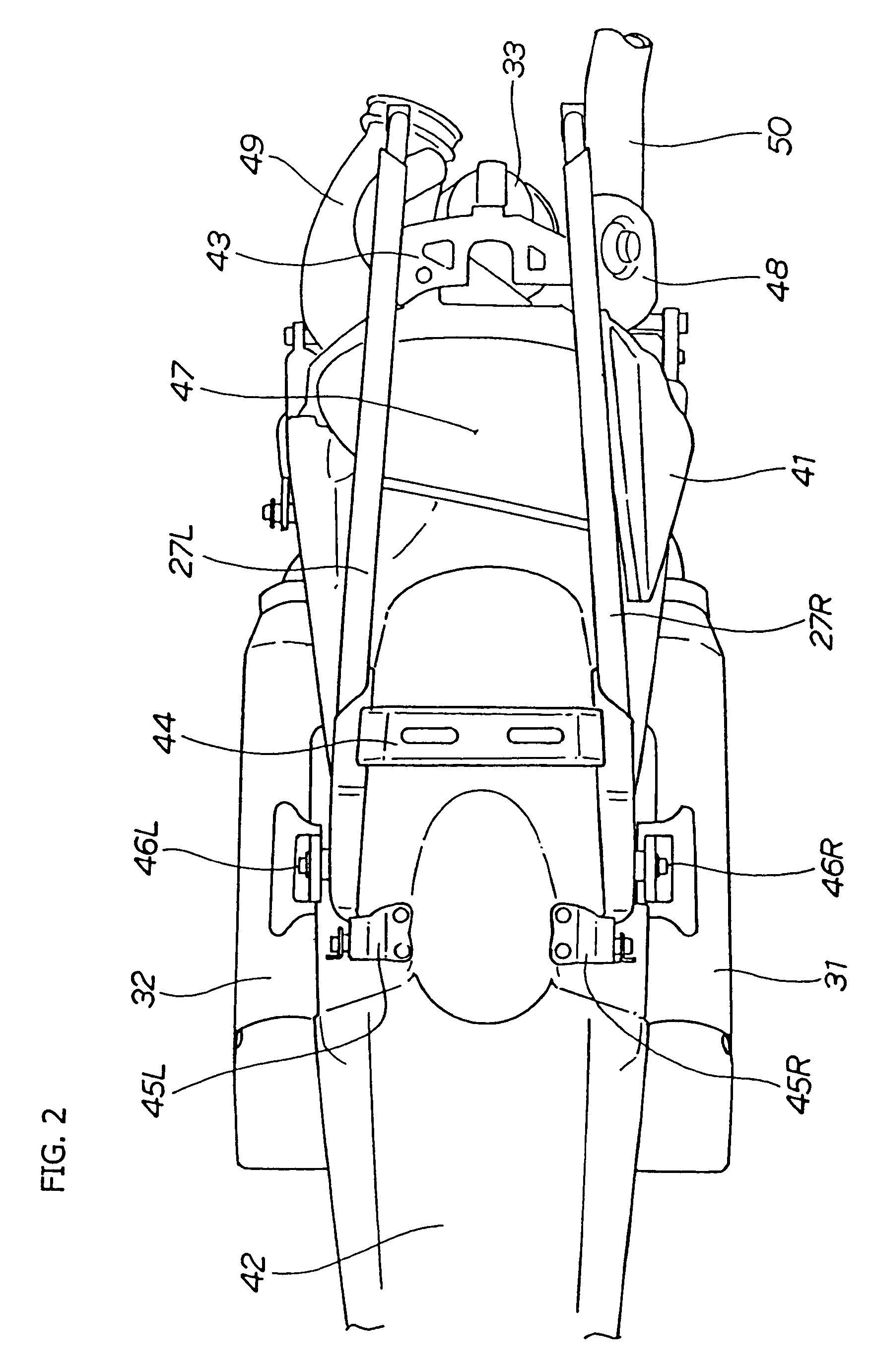 Exhaust system for a motorcycle, and motorcycle including same