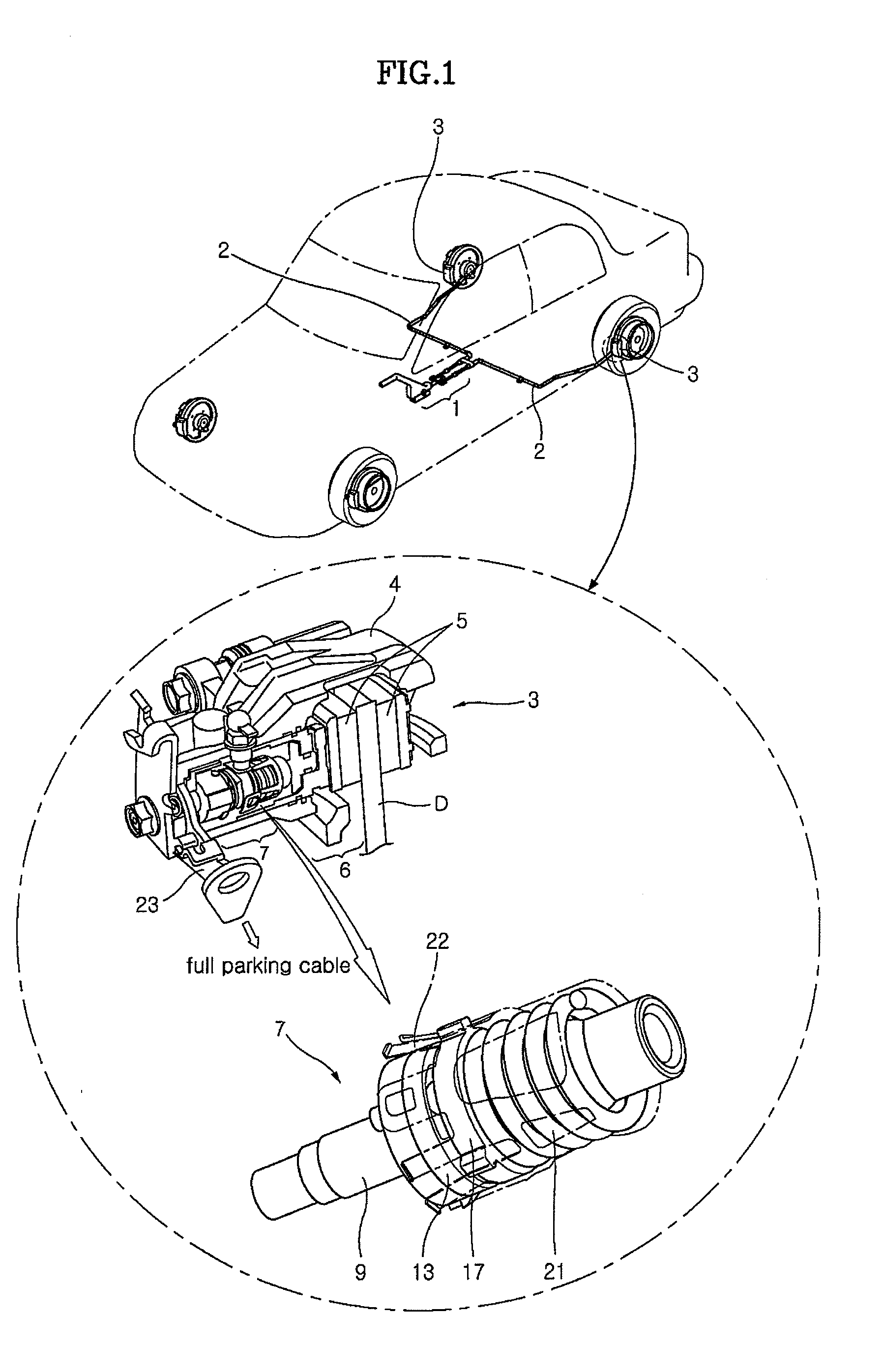 Ball-in-ramp brake caliper type parking brake for vehicle