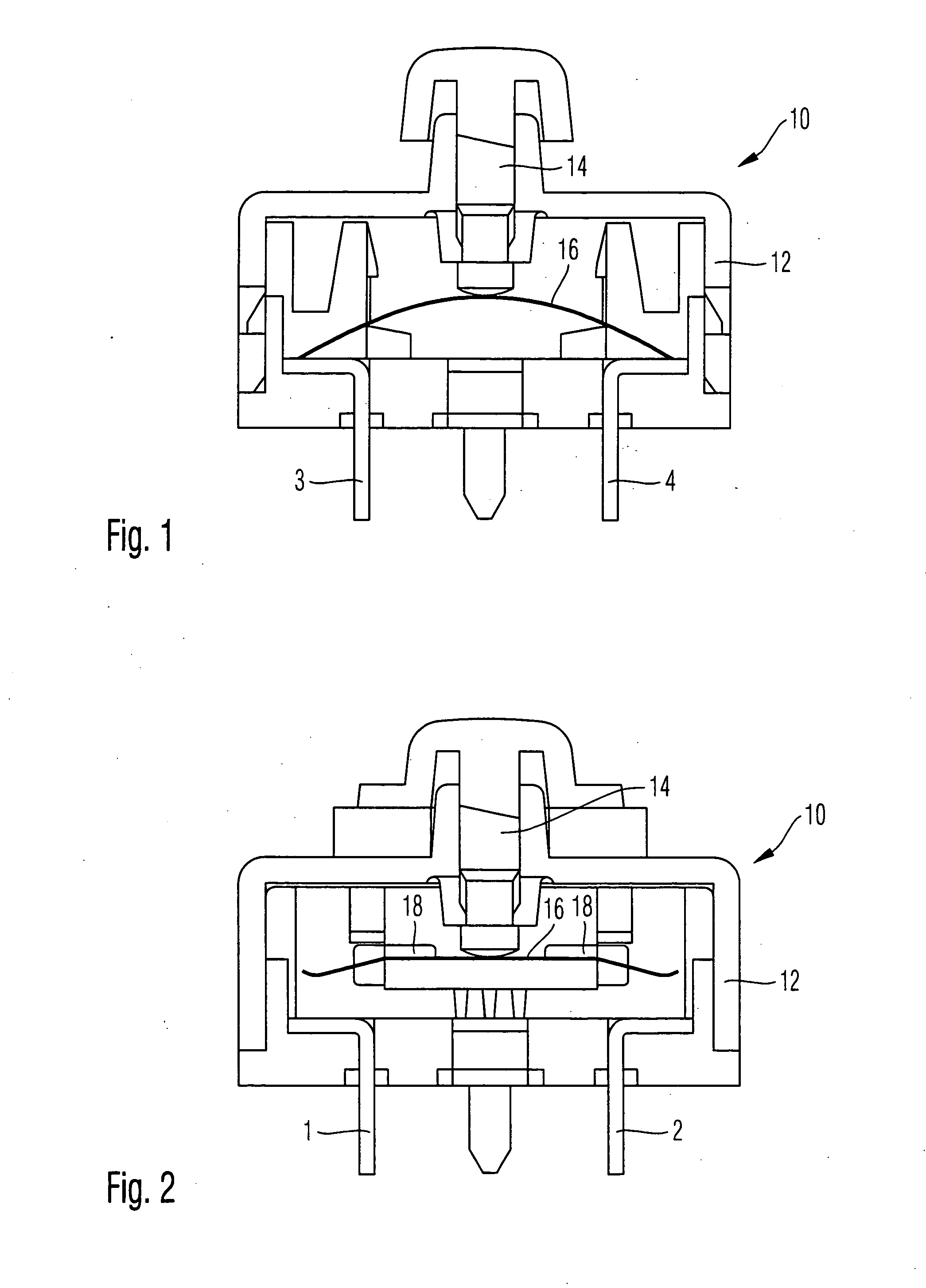 Double-pole change-over switch