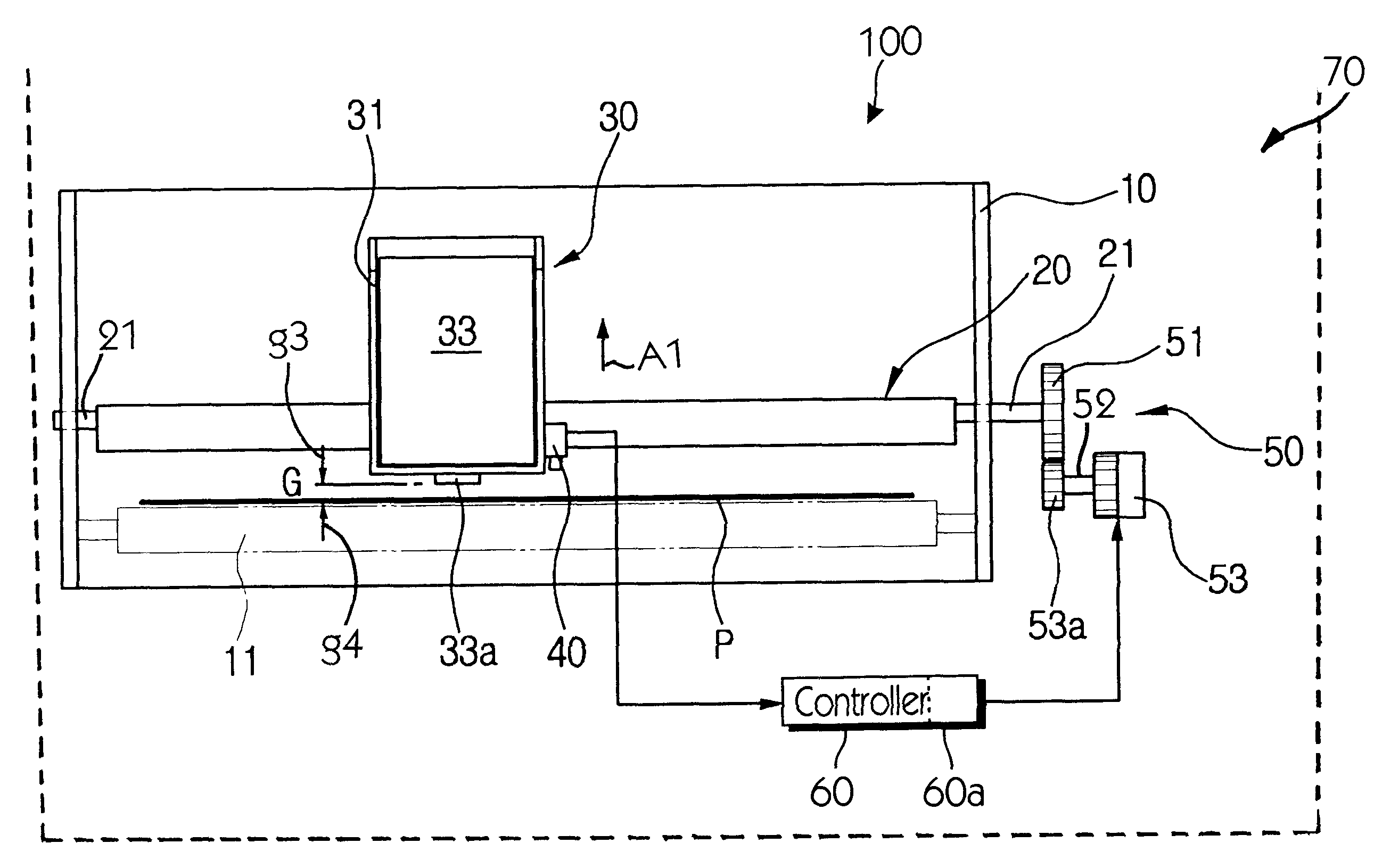 Apparatus and method for adjusting a head gap of an inkjet printer