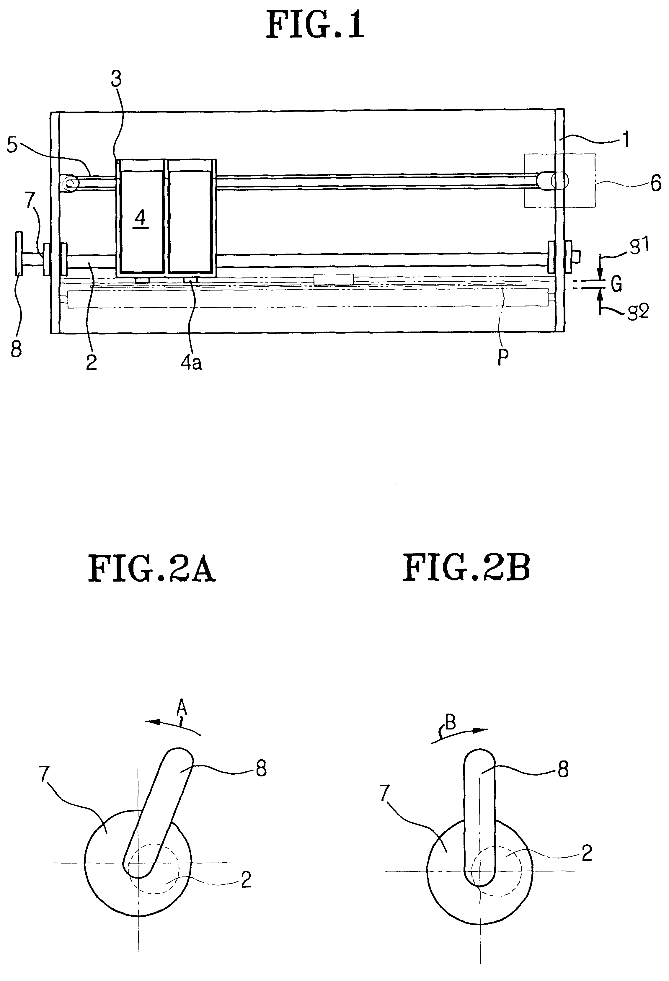 Apparatus and method for adjusting a head gap of an inkjet printer