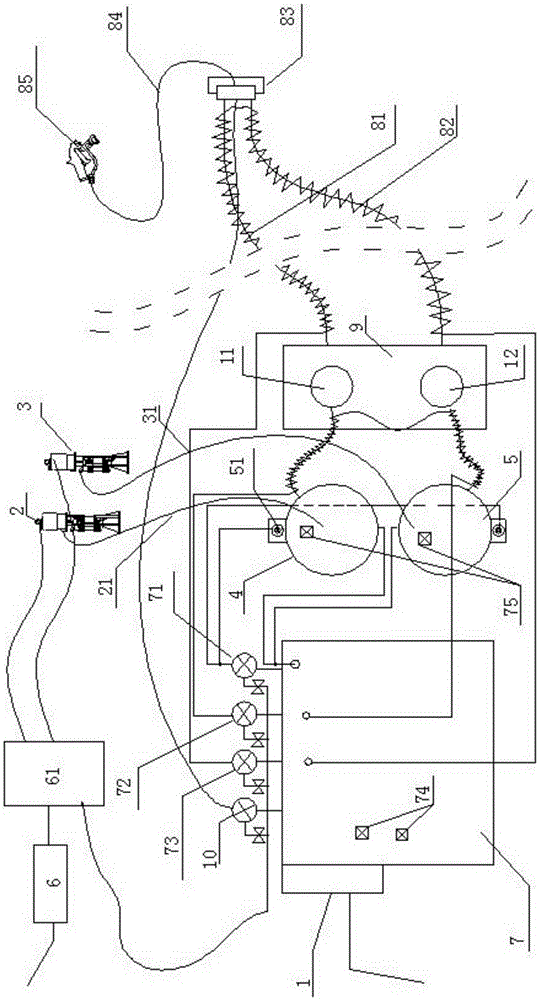 Two-component, high-pressure, adjustable-ratio fire-resistant paint spraying equipment and method