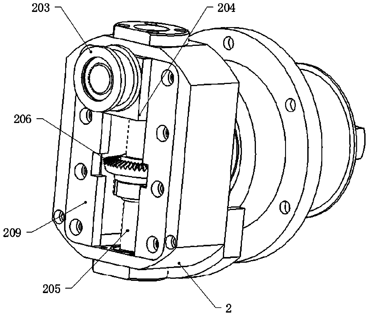 Vibration reduction mechanism of stator winding machine