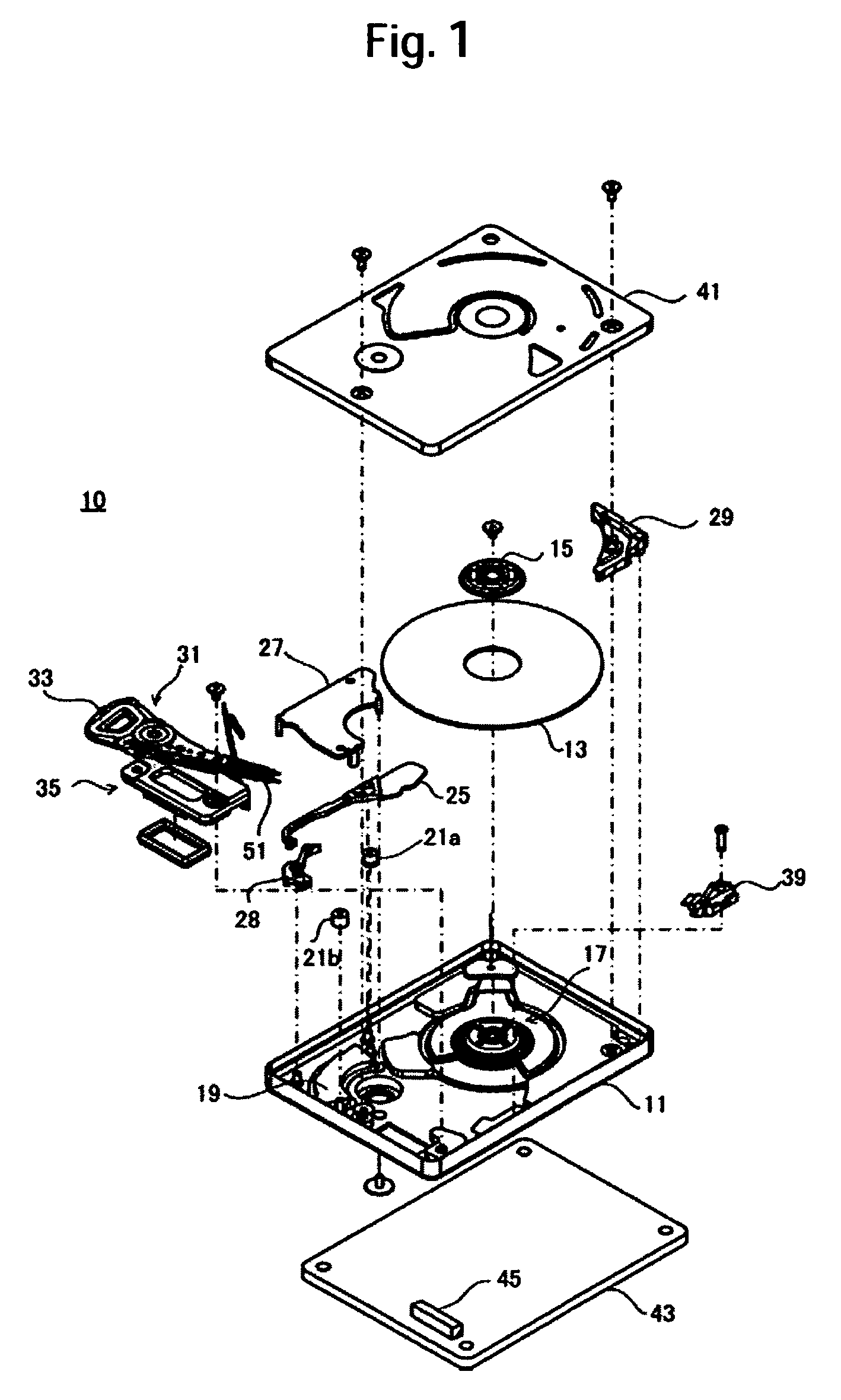 Coil support structure and magnetic disk drive