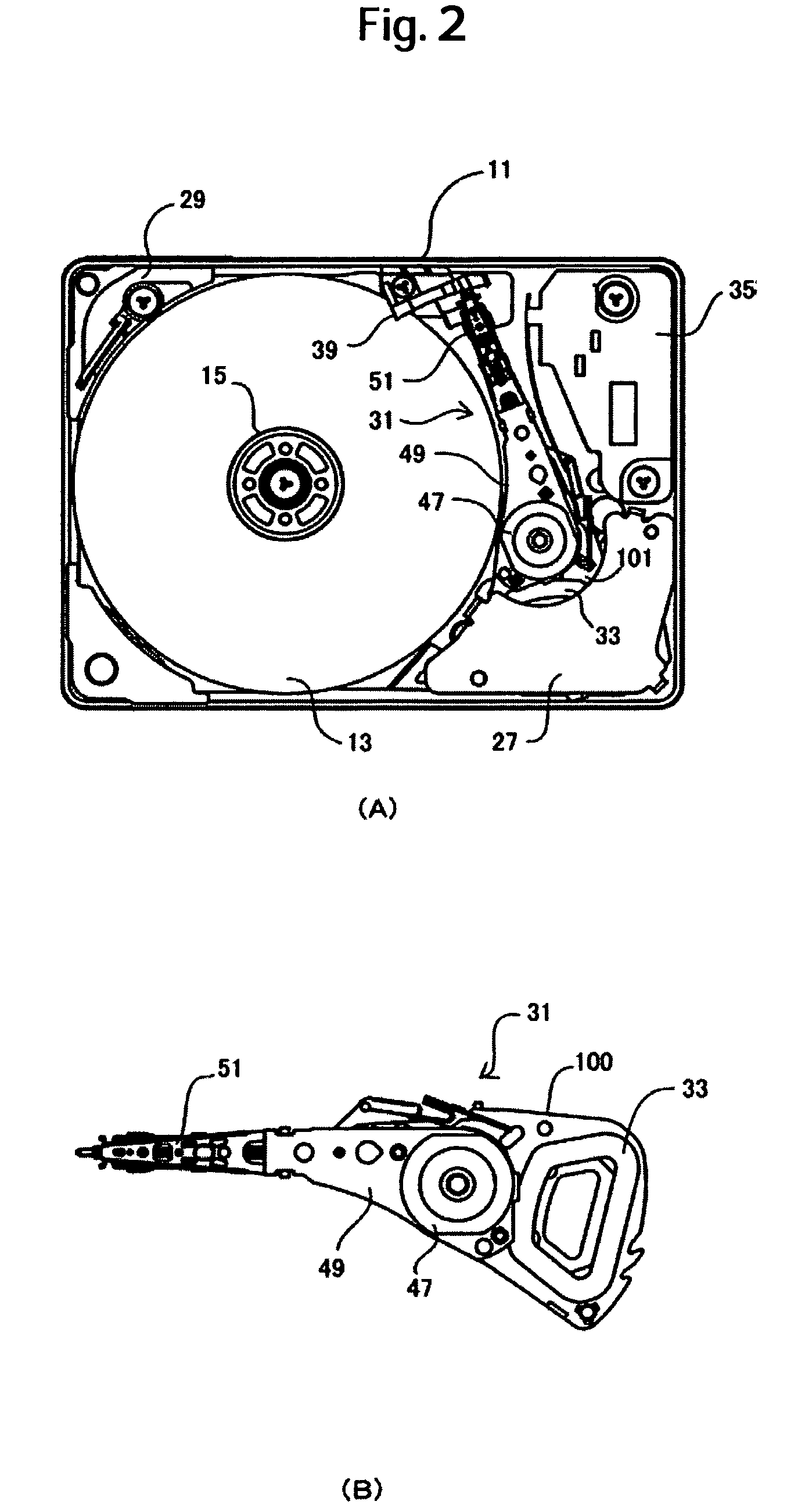 Coil support structure and magnetic disk drive