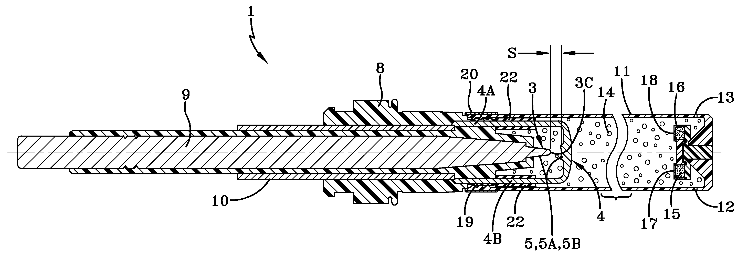 Device for producing electrical discharges in an aqueous medium