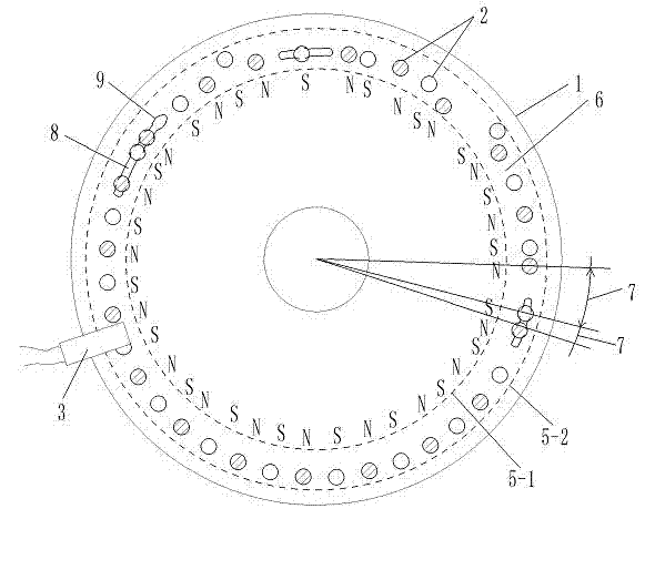 Power assisting bicycle with adjustable magnet block position sensor on flywheel