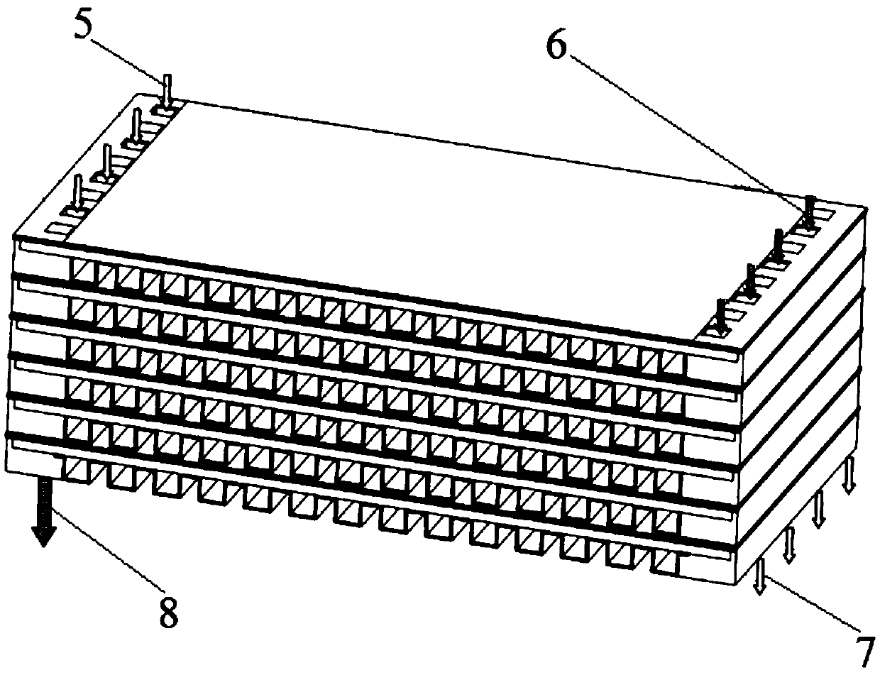 A fuel cell single cell and stack with enhanced temperature and humidity uniformity